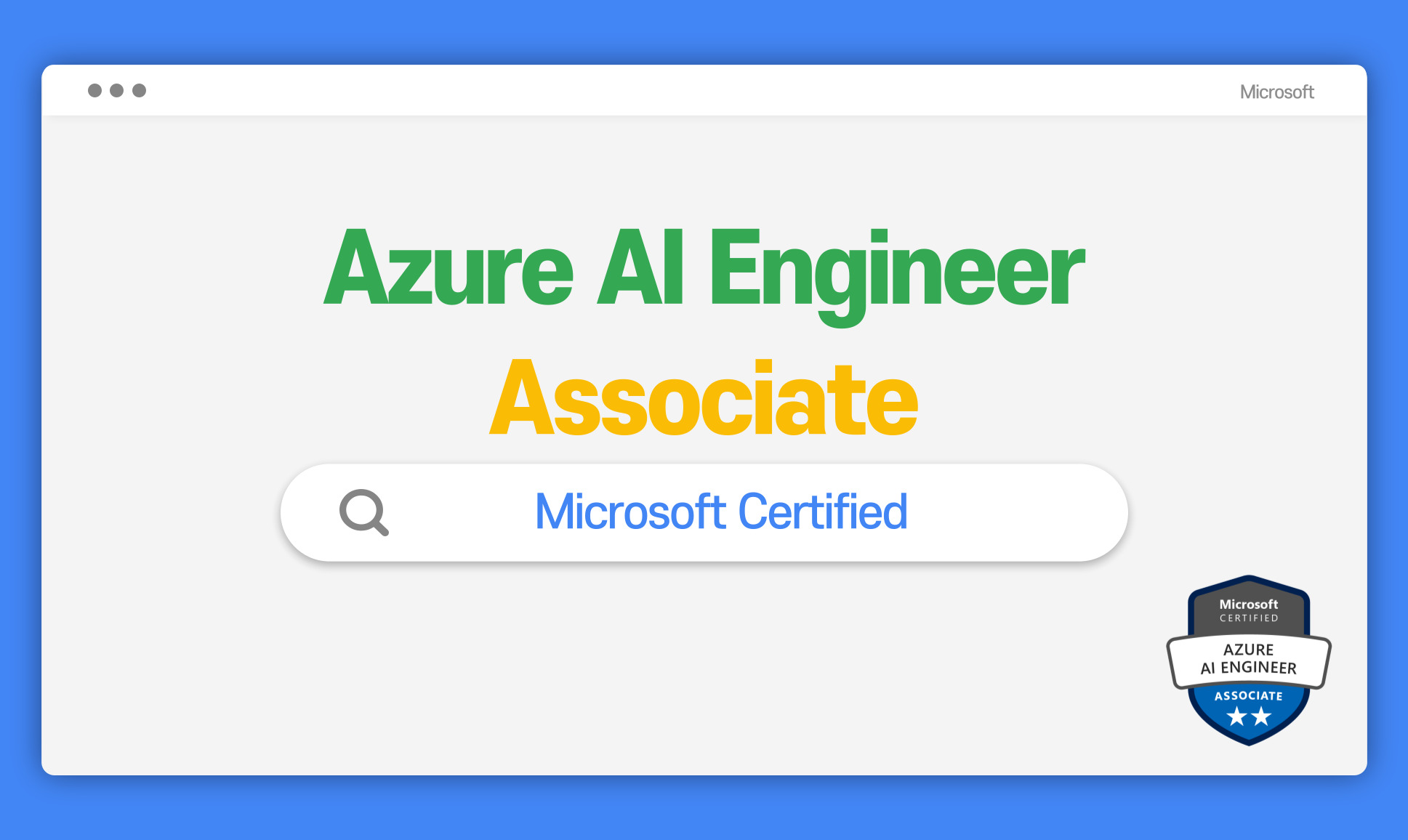 Microsoft Certified: Azure AI Engineer Associate