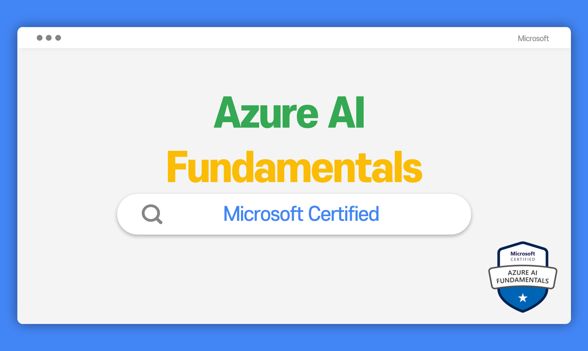 Microsoft Certified: Azure AI Fundamentals