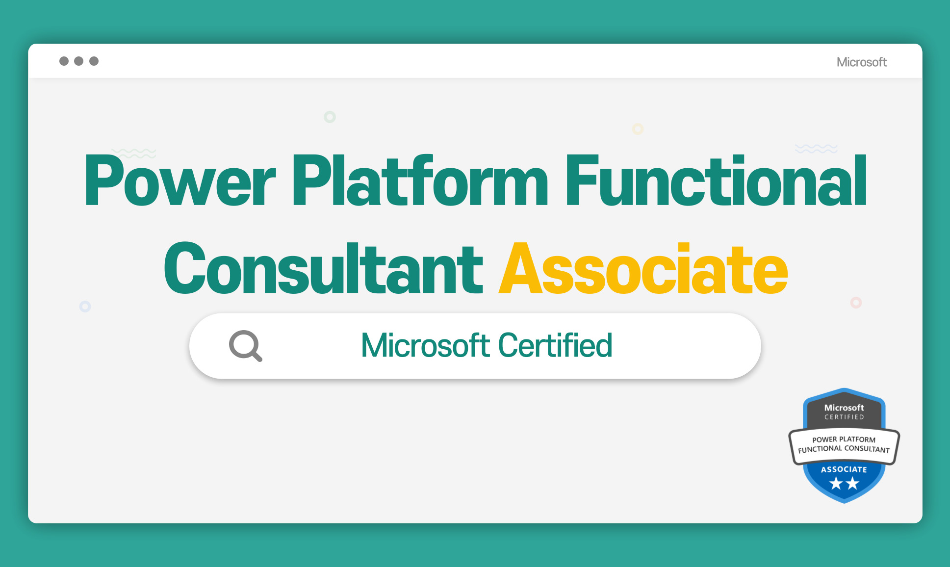 Microsoft Certified: Power Platform Functional Consultant Associate