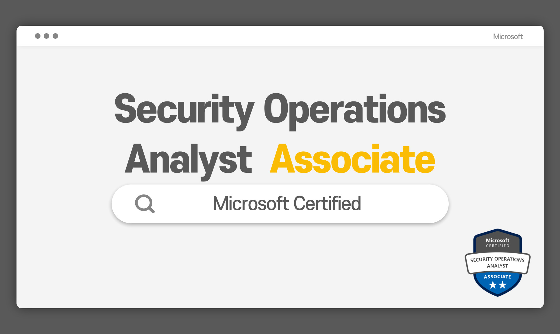 Microsoft Certified: Security Operations Analyst Associate